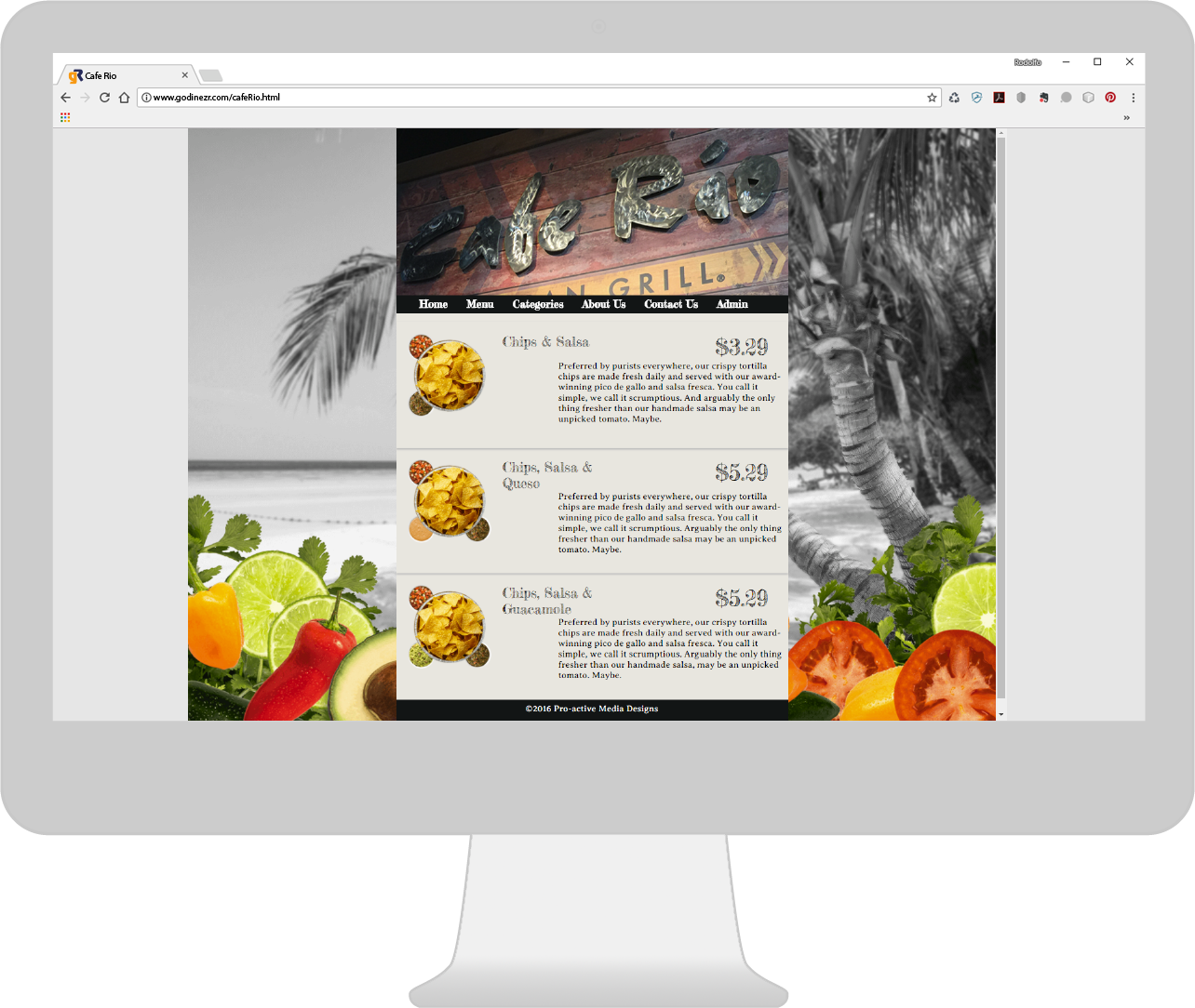 Cafe Rio Online Menu