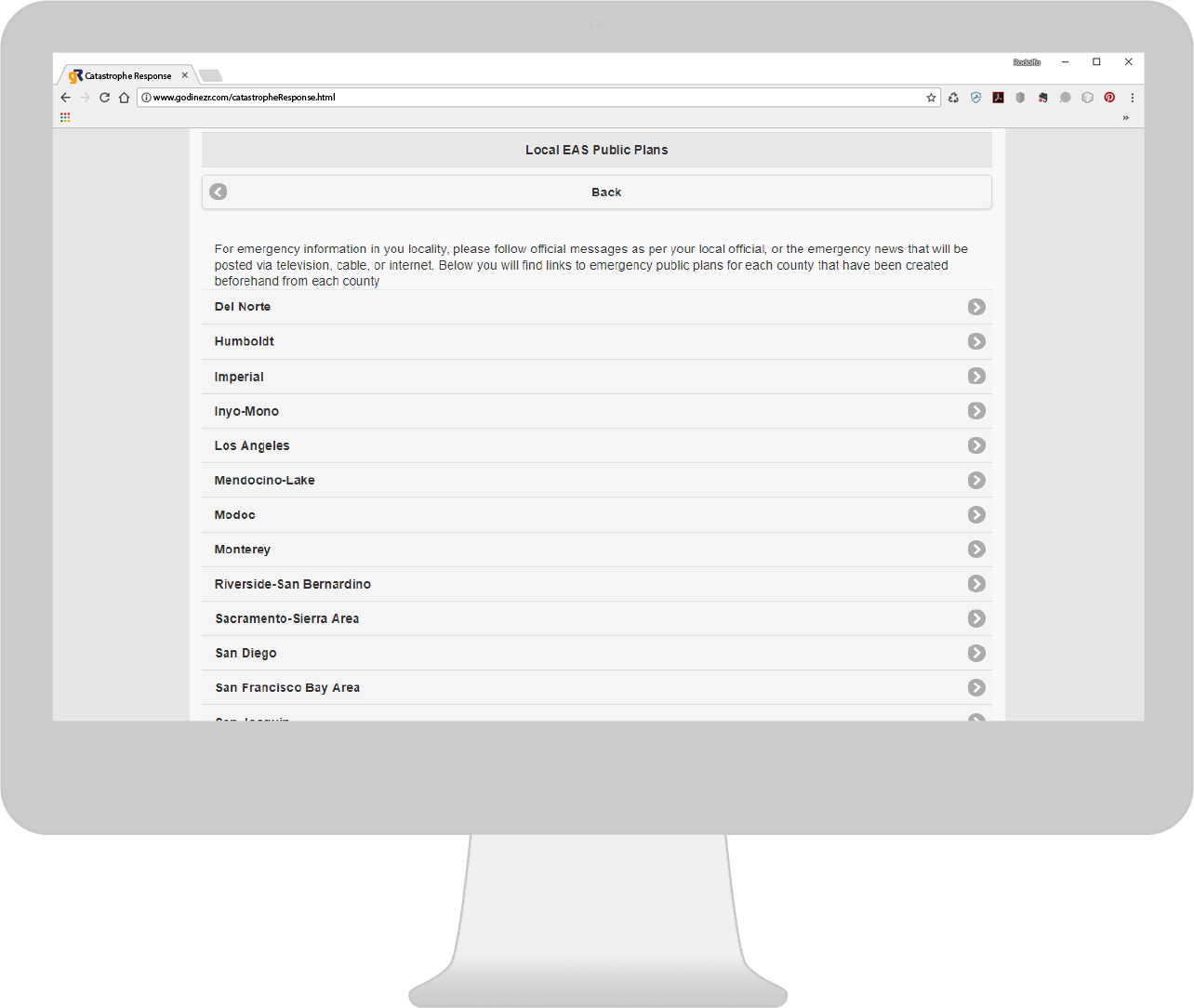 Catastrophe Response Web App