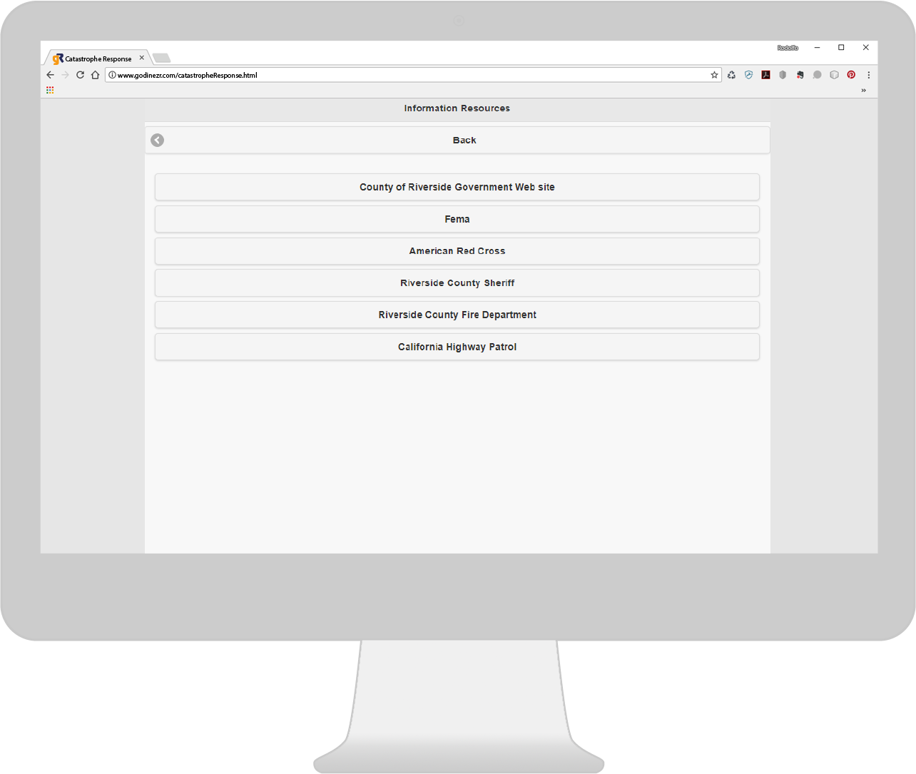 Catastrophe Response Web App