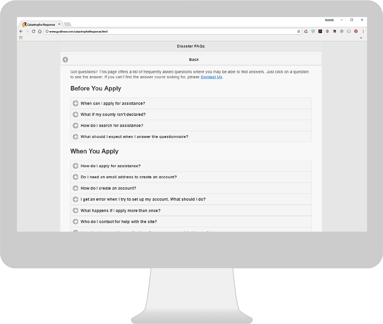 Catastrophe Response Web App